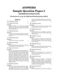 CBSE Sample Question Papers Class 11 Informatics Practices Book (For 2025 Exam) Oswaal Books and Learning Private Limited