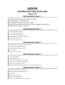 CBSE Sample Question Papers Class 11 Informatics Practices Book (For 2025 Exam) Oswaal Books and Learning Private Limited