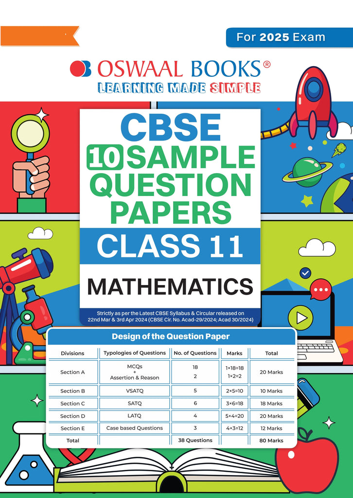 CBSE Sample Question Papers Class 11 Mathematics Book (For 2025 Exam) Oswaal Books and Learning Private Limited