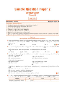 CBSE Sample Question Papers Class 12 Accountancy (For 2025 Exam) Oswaal Books and Learning Private Limited