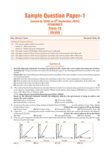 CBSE Sample Question Papers Class 12 Economics (For 2025 Exam) Oswaal Books and Learning Private Limited