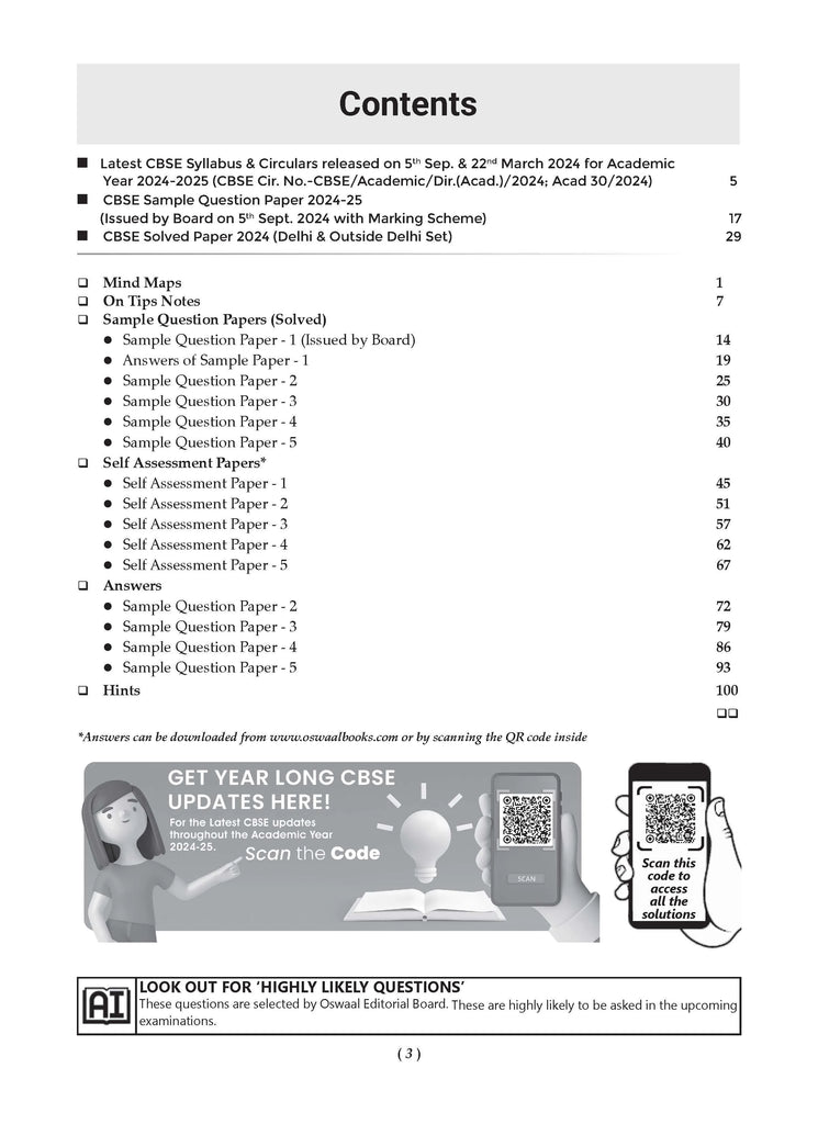 CBSE Sample Question Papers Class 12 Entrepreneurship (For 2025 Exam) Oswaal Books and Learning Private Limited