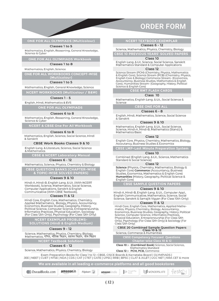 CBSE Sample Question Papers Class 12 Entrepreneurship (For 2025 Exam) Oswaal Books and Learning Private Limited