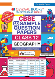 CBSE Sample Question Papers Class 12 Geography (For 2025 Exam) Oswaal Books and Learning Private Limited