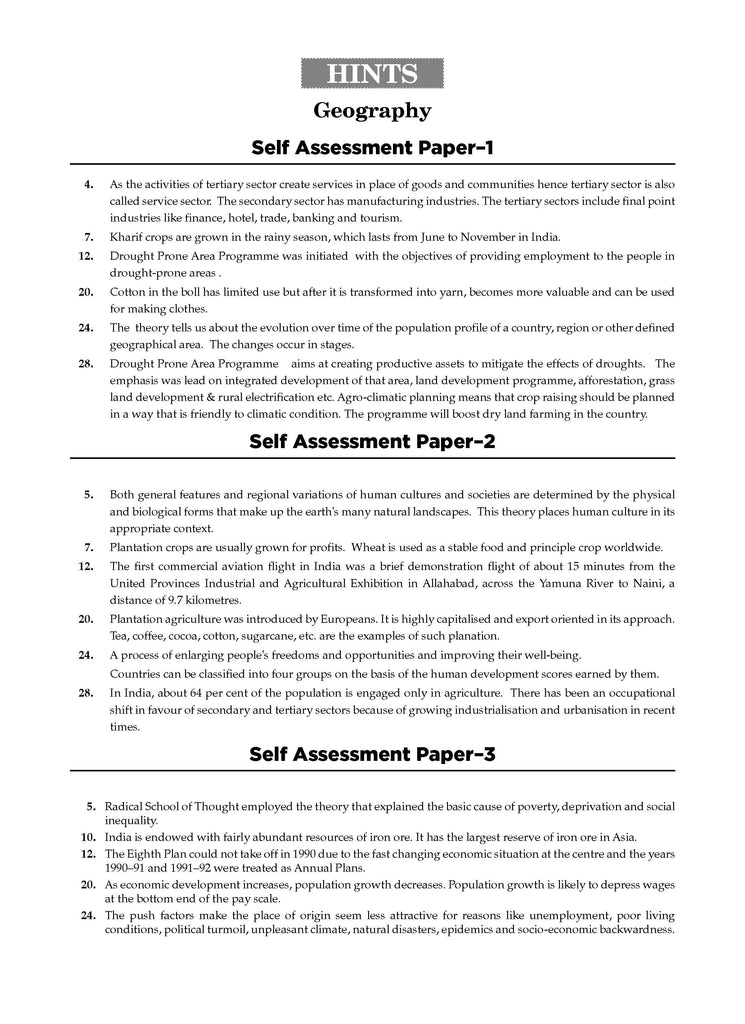 CBSE Sample Question Papers Class 12 Geography (For 2025 Exam) Oswaal Books and Learning Private Limited