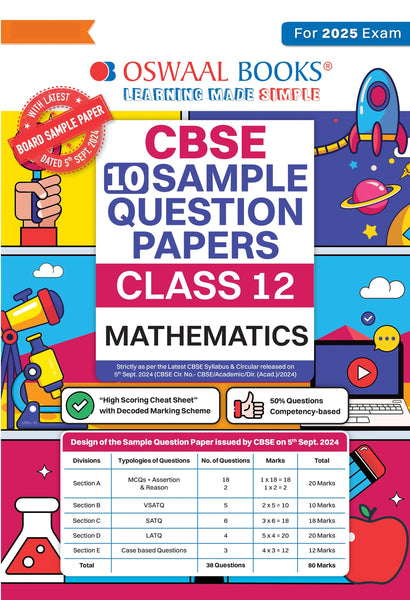 CBSE Sample Question Papers Class 12 Mathematics (For 2025 Exam)