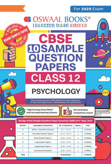 CBSE Sample Question Papers Class 12 Psychology (For 2025 Exam) Oswaal Books and Learning Private Limited