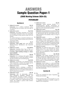 CBSE Sample Question Papers Class 12 Psychology (For 2025 Exam) Oswaal Books and Learning Private Limited