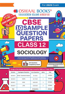 CBSE Sample Question Papers Class 12 Sociology (For 2025 Exam) Oswaal Books and Learning Private Limited