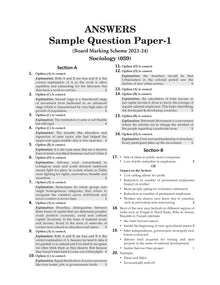 CBSE Sample Question Papers Class 12 Sociology (For 2025 Exam) Oswaal Books and Learning Private Limited