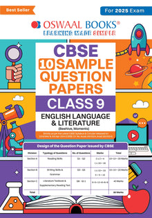 CBSE Sample Question Papers Class 9 English Language and Literature Book (For 2025 Exam) Oswaal Books and Learning Private Limited