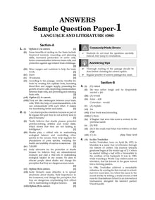 CBSE Sample Question Papers Class 9 English Language and Literature Book (For 2025 Exam) Oswaal Books and Learning Private Limited