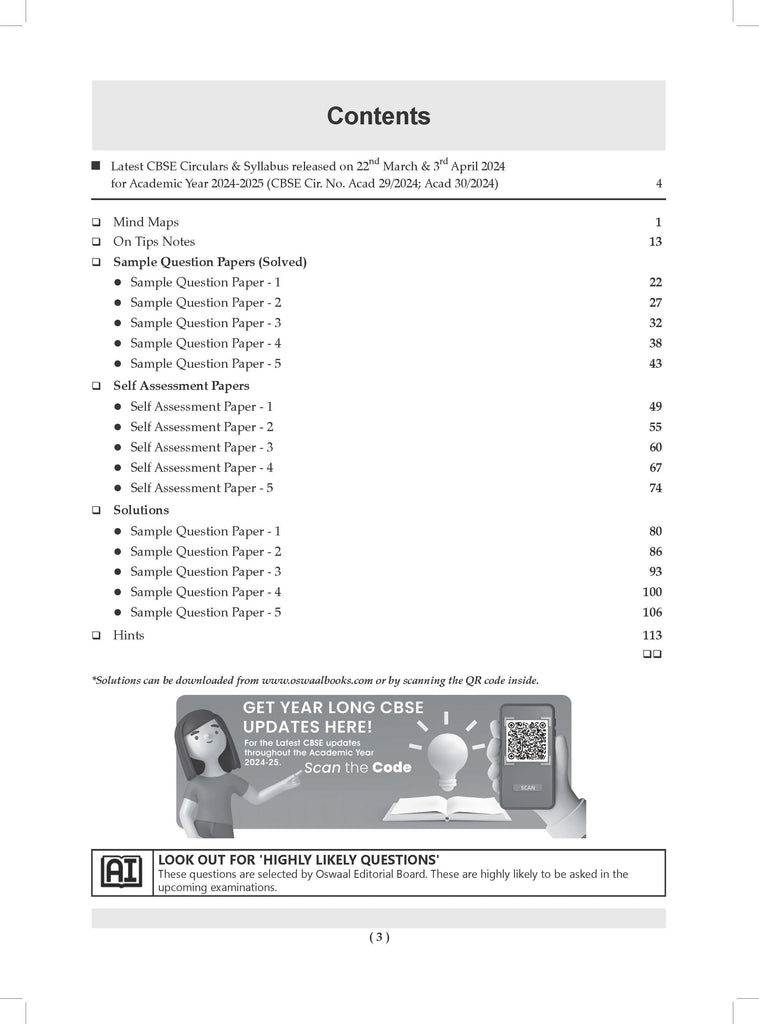 CBSE Sample Question Papers Class 9 Mathematics Book (For 2025 Exam) Oswaal Books and Learning Private Limited