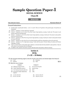 CBSE Sample Question Papers Class 9 Social Science Book (For 2025 Exam) Oswaal Books and Learning Private Limited