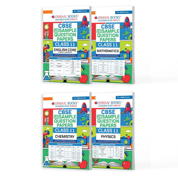 CBSE Sample Question Papers Physics, Chemistry, Mathematics, English Core Class 11 (Set of 4 Books) For 2025 Exam
