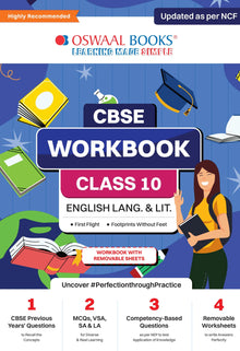 CBSE  Workbook  | English Language and Literature | Class 10 | Updated as per NCF | For better results | For 2024 Exam Oswaal Books and Learning Private Limited