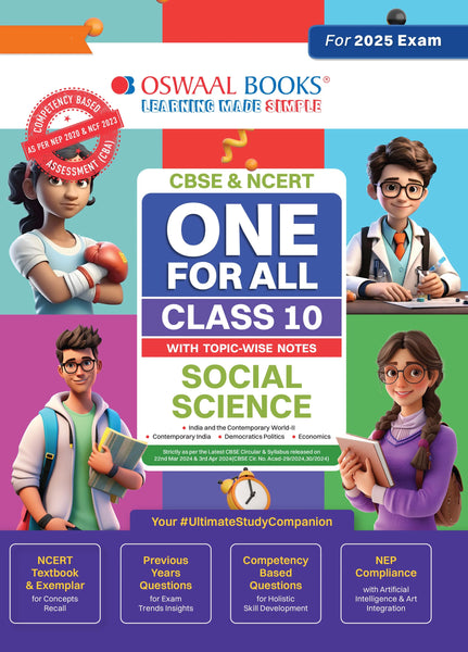 CBSE & NCERT One For All Class 10 Social Science | With Topic Wise Notes For 2025 Board Exam