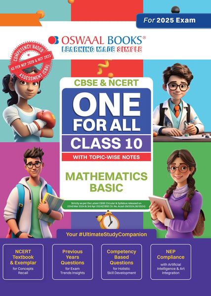 CBSE & NCERT One for All Class 10 Mathematics (Basic)|With Topic Wise Notes For 2025 Board Exam