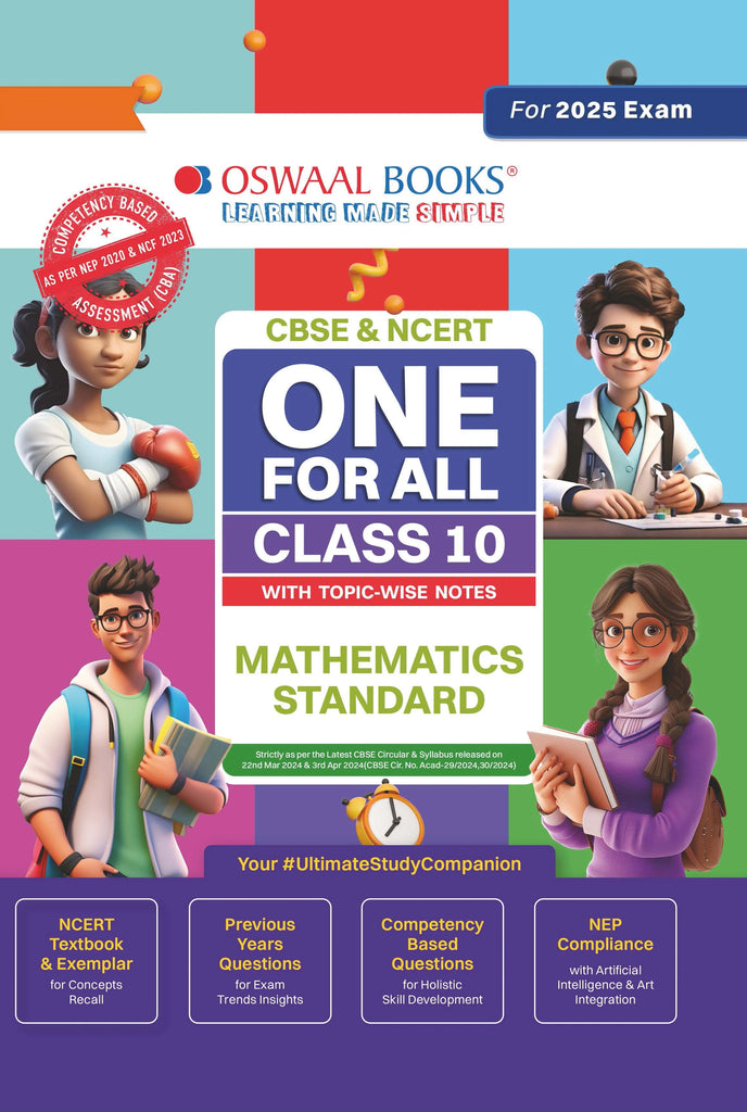 CBSE & NCERT One for All Class 10 Mathematics (Standard) | With Topic Wise Notes For 2025 Board Exam Oswaal Books and Learning Private Limited