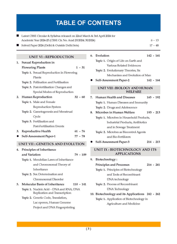 CBSE & NCERT One for All | Class 12 Biology For 2025 Board Exam Oswaal Books and Learning Private Limited