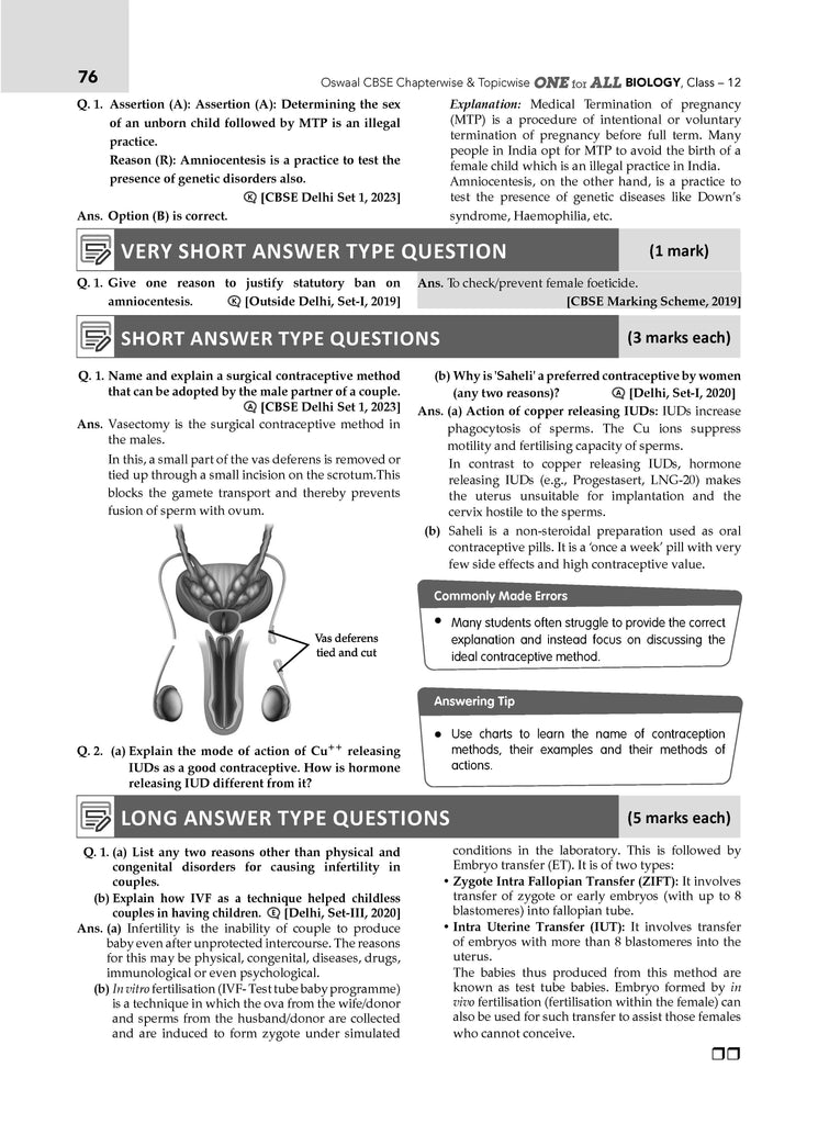 CBSE & NCERT One for All | Class 12 Biology For 2025 Board Exam Oswaal Books and Learning Private Limited