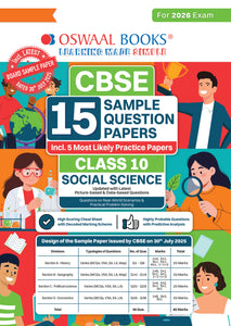CBSE 15 Sample Question Papers Class 10 Social Science for 2026 Board Exam (As per CBSE Sample Question Paper issued on 30 July 2025), recommended by 2025 CBSE Toppers with Chapter wise Highly Probable Questions