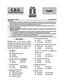 CDS Question Bank | Previous Years Solved Question Papers Chapter-Wise & Topic-Wise English (2014-2023) For 2024 Exam Oswaal Books and Learning Private Limited
