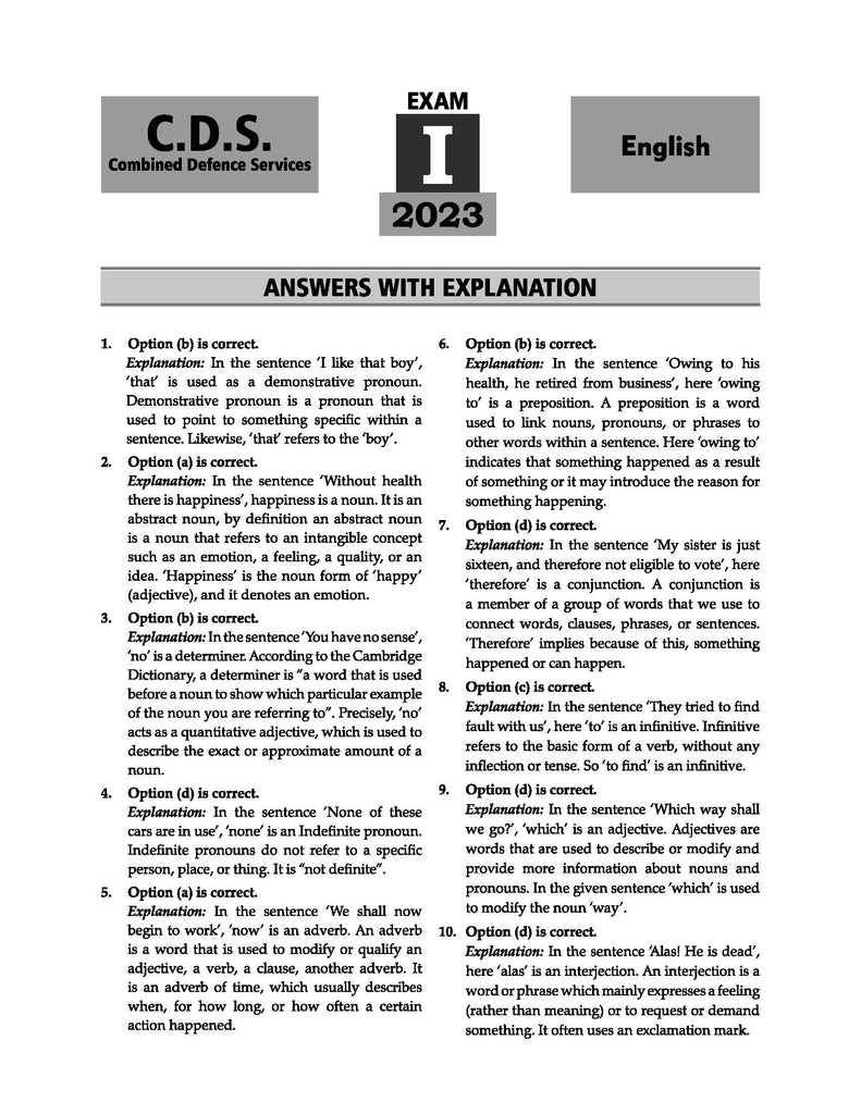 CDS (Combined Defence Services) Yearwise 14 Solved Papers (2018-2024) (II) Elementary Mathematics, English & GK (Set of 3 Books) For 2025 Exam Oswaal Books and Learning Private Limited