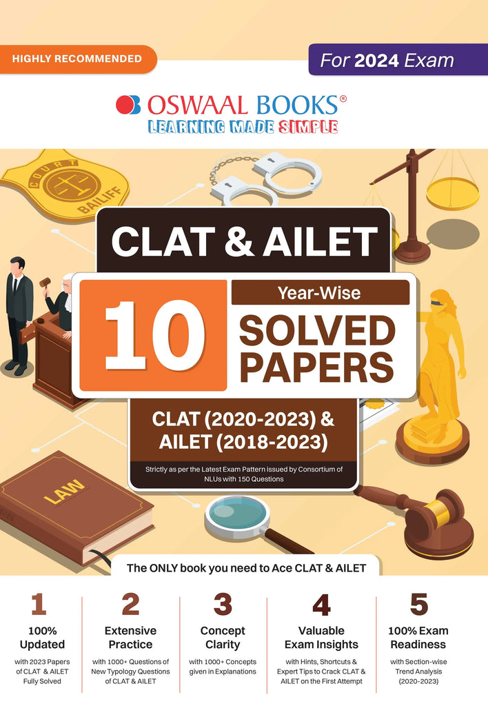 CLAT & AILET Previous Year Question Papers | Year-wise Solved Papers | For 2024 Exam