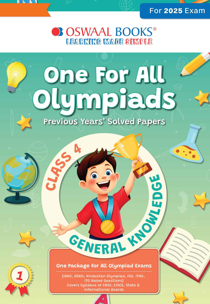 One for All Olympiads Previous Year Solved Papers Class 4 General Knowledge For 2025 Exam