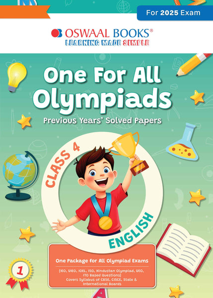 One for All Olympiads Previous Year Solved Papers Class 4 English For 2025 Exam