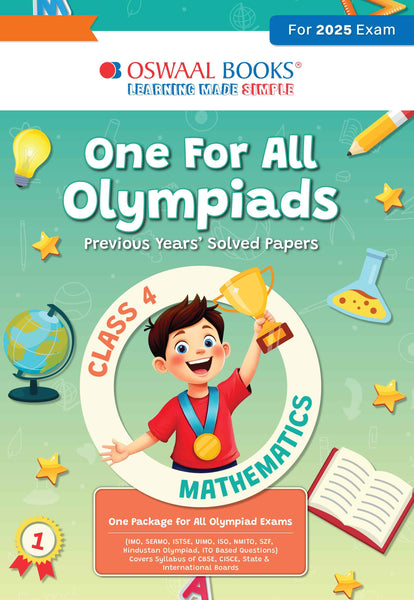 One for All Olympiads Previous Year Solved Papers Class 4 Mathematics For 2025 Exam