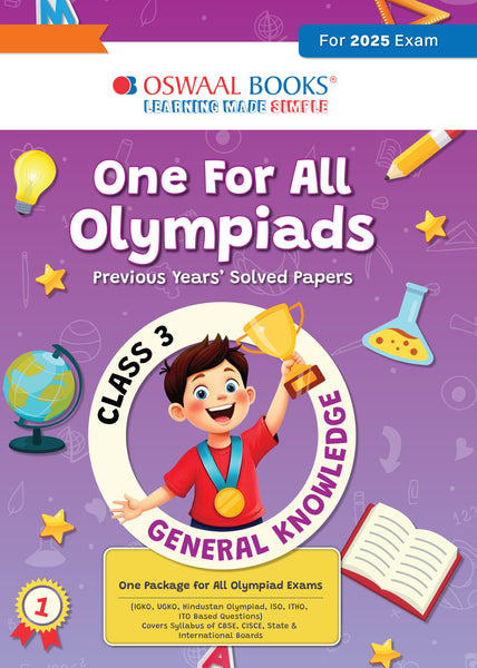 One for All Olympiads Previous Year Solved Papers Class 3 General Knowledge For 2025 Exam