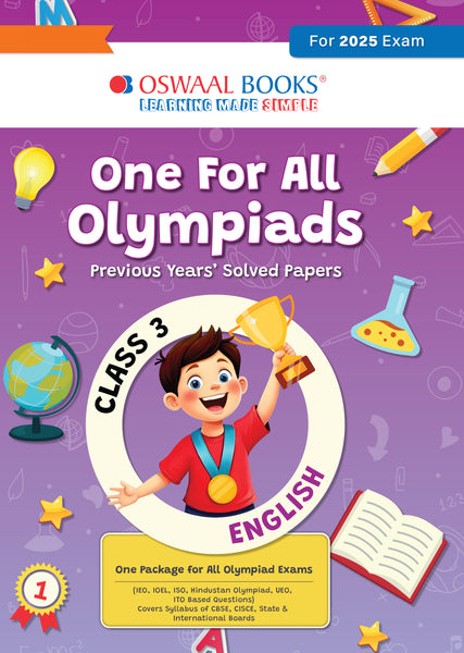 One for All Olympiads Previous Year Solved Papers Class 3 English For 2025 Exam