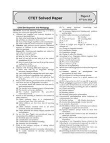 CTET (CENTRAL TEACHER ELIGIBILITY TEST) 17 Previous Solved Papers Year-wise (2013-2024 July) Paper-I (Classes 1 to 5) (For 2025 Exam) Oswaal Books and Learning Private Limited