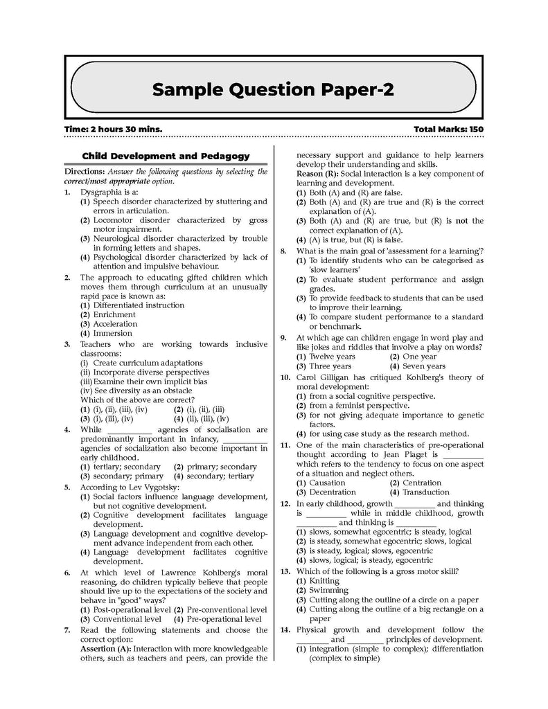 CTET (Central Teachers Eligibility Test) Paper-I | Classes 1 - 5 | 15 Year's Solved Papers | Yearwise | 2013 – 2024 | For 2024 Exam Oswaal Books and Learning Private Limited