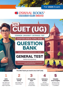 CUET (UG) | COMMON UNIVERSITY ENTRANCE TEST| Chapter-wise Question Bank | Solved Papers (2021 - 2024) | Section 3 (Compulsory) General Test Book For Exam 2025 Oswaal Books and Learning Private Limited