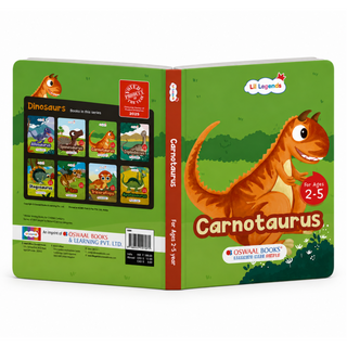 Lil Legends Padded Board Book for Kids | I am a Carnotaurus | Illustrated Dinosaur Book for Toddlers | Durable Early Learning Picture Book | Age 2-5 Years | Padded Cover Edition