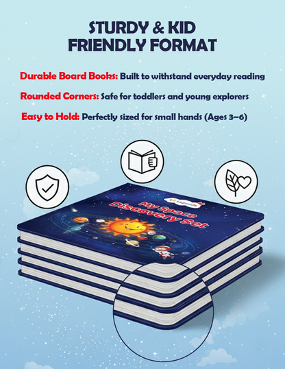 Lil Legends My Space Discovery Set for Kids | 10 Board Books | Mercury, Venus, Earth, Mars, Jupiter, Saturn, Uranus, Neptune, Dwarf Planets and Solar System | Ages 3+ Years