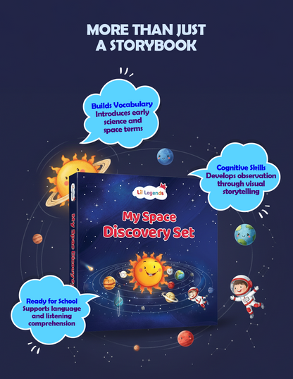 Lil Legends My Space Discovery Set for Kids | 10 Board Books | Mercury, Venus, Earth, Mars, Jupiter, Saturn, Uranus, Neptune, Dwarf Planets and Solar System | Ages 3+ Years