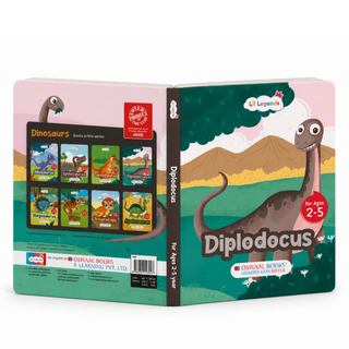 Lil Legends Padded Board Book for Kids | I am a Diplodocus | Illustrated Dinosaur Book for Toddlers | Durable Early Learning Picture Book | Age 2-5 Years | Padded Cover Edition