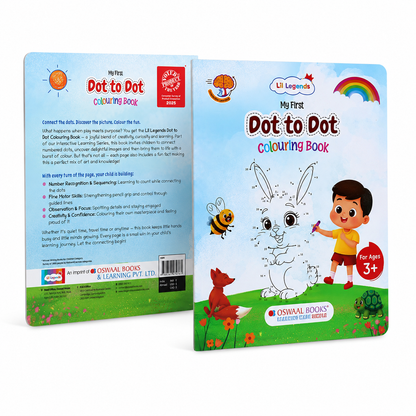 Lil Legends My First Dot to Dot Colouring Book for Kids | Connect the Dots, Colour and Fun Fact | Builds Number Skills, Counting and Focus | Fun Activity Workbook | For Nursery/LKG/UKG | Age 3+