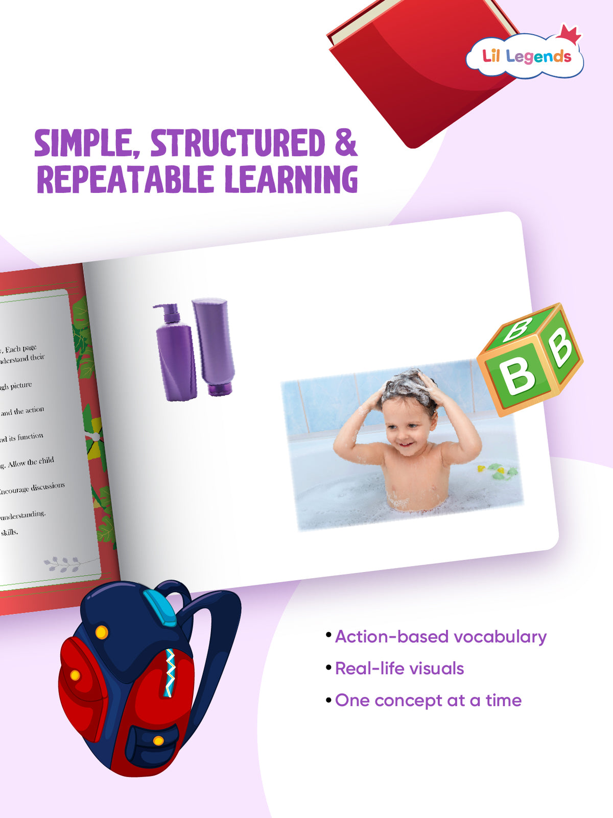 Everyday Actions, Everyday Words Book for Kids | Life Skills & Communication Support Book for Kids | Designed by Special Educator for Children Who Need Extra Support - Oswaal Books