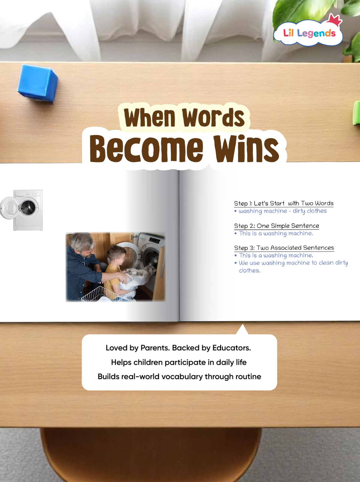 Everyday Actions, Everyday Words Book for Kids | Life Skills & Communication Support Book for Kids | Designed by Special Educator for Children Who Need Extra Support - Oswaal Books