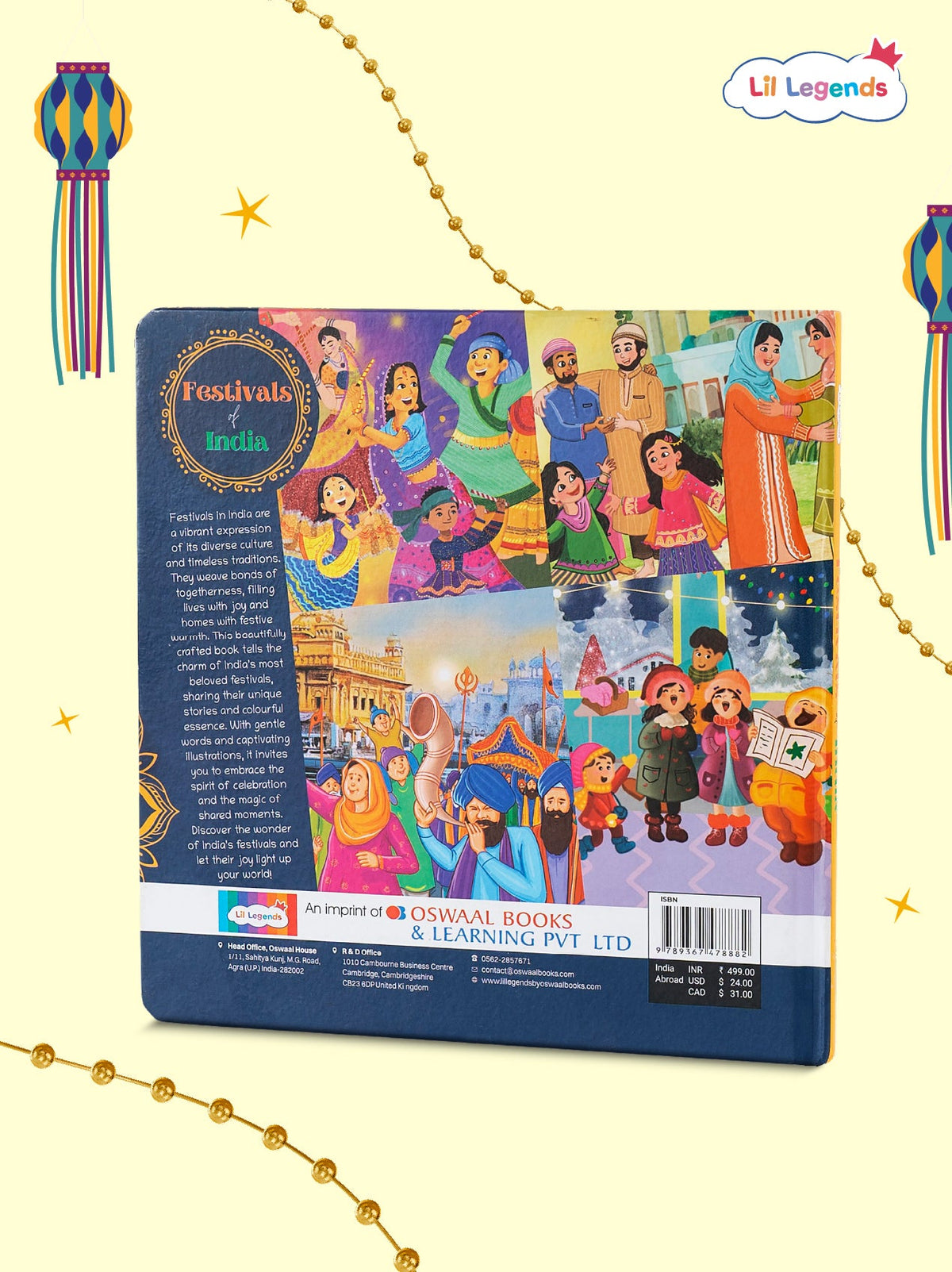 Festival of India Story Book for Kids â€“ Illustrated Short Stories on Holi, Eid, Diwali, and More | Colourful Bedtime Book for Ages 3â€“7 | Learn Indian Culture Through Stories - Oswaal Books