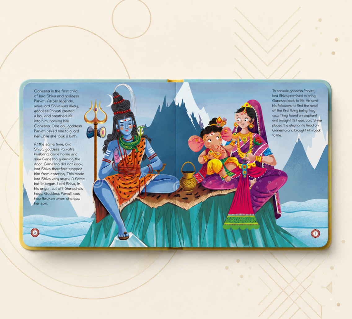 Lil Legends My Little Board Book of Mythological Tales of Lord Ganesha for Kids Age 3+ Years | Enchanting Indian Stories with Colourful Illustrations | Hindu Mythology Picture Book