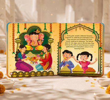 Lil Legends My Little Board Book of Mythological Tales of Lord Ganesha for Kids Age 3+ Years | Enchanting Indian Stories with Colourful Illustrations | Hindu Mythology Picture Book