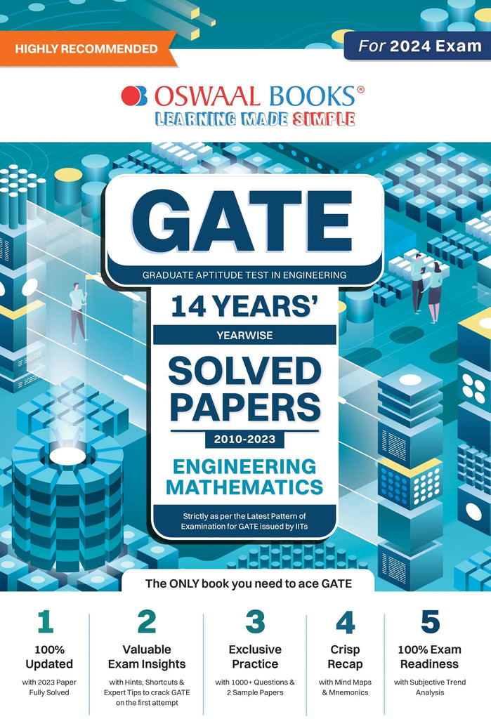 GATE 14 Years' Yearwise Solved Papers 2010-2023 (For 2024 Exam) Engineering Mathematics 