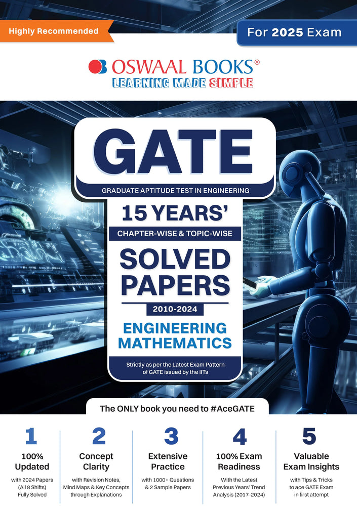 GATE Chapter-wise Topic-wise 15 Years' Solved Papers 2010 to 2024 | Engineering Mathematics For 2025 Exam Oswaal Books and Learning Private Limited