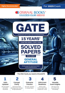 GATE Chapter-wise Topic-wise 15 Years' Solved Papers 2010 to 2024 | General Aptitude For 2025 Exam Oswaal Books and Learning Private Limited